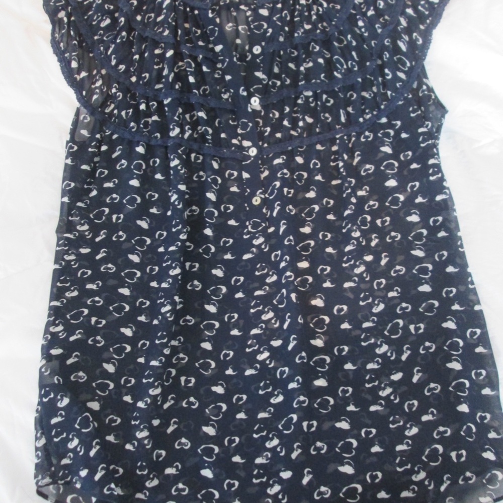 Max Studio Navy Blouse - Size Medium